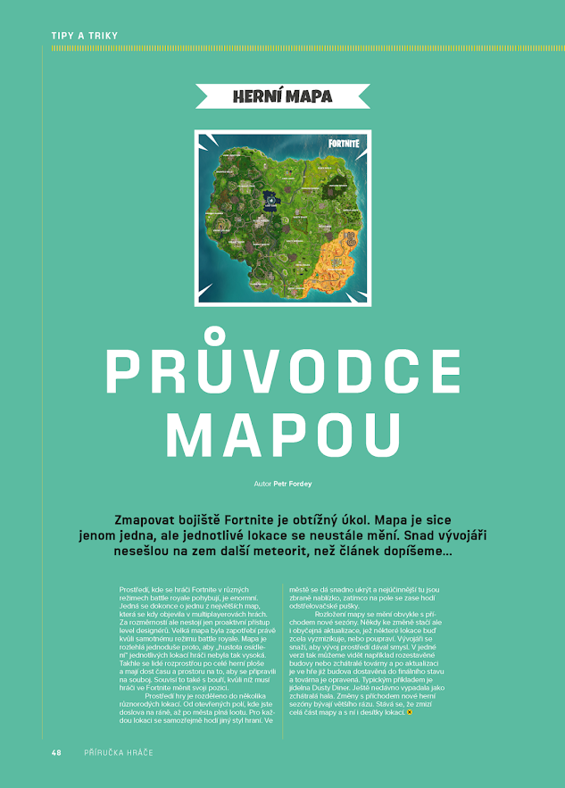 Úkázková stránka - průvodce mapou